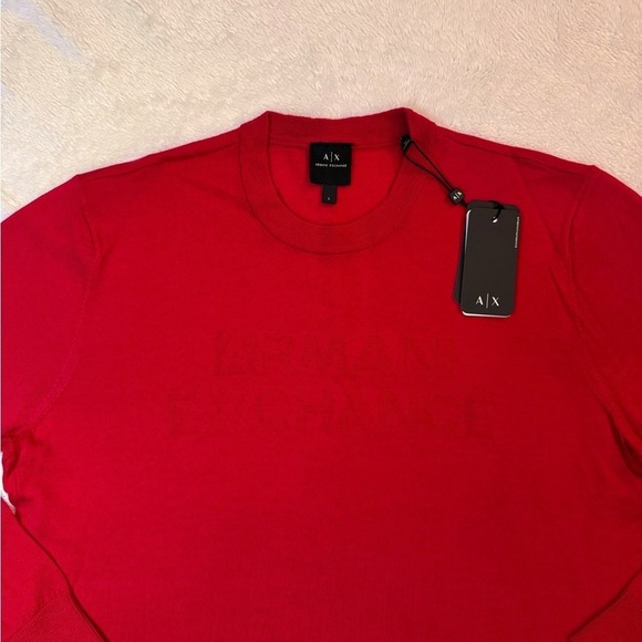 Armani Exchange Men’s Long Sleeve Sweater Size Large- Color - Red - Picture 4 of 7